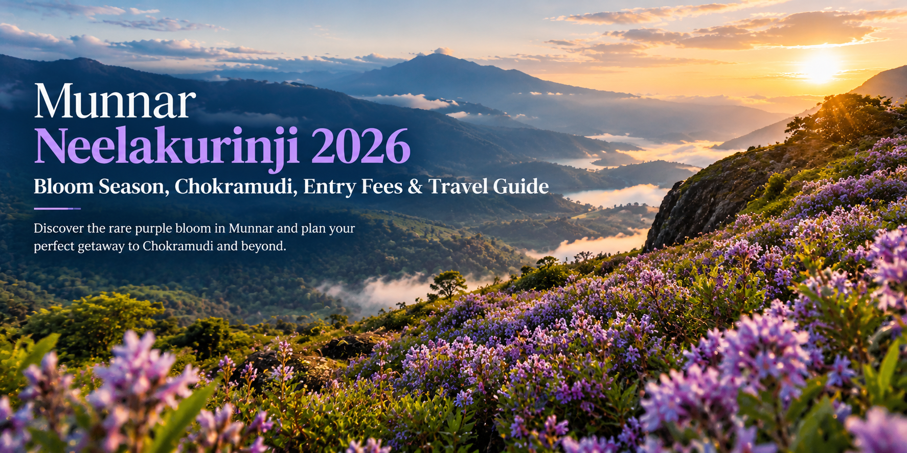 Cover image for Munnar Neelakurinji 2026: Complete Guide to the Chokramudi Bloom